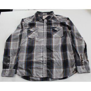 Vintage Levi's Men's Pearl Snap Shirt Size XXL